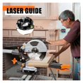 thumbnail image 4 of Sliding Compound Miter Saw with 3 Blades, 15A 10", Double Speed (4500 RPM & 3200 RPM), Bevel Cut ,Easy to Use, 4 of 5