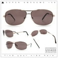 thumbnail image 2 of Mens Classic Air Force Officer Agent Metal Rim Cop Sunglasses Gold - Brown, 2 of 8
