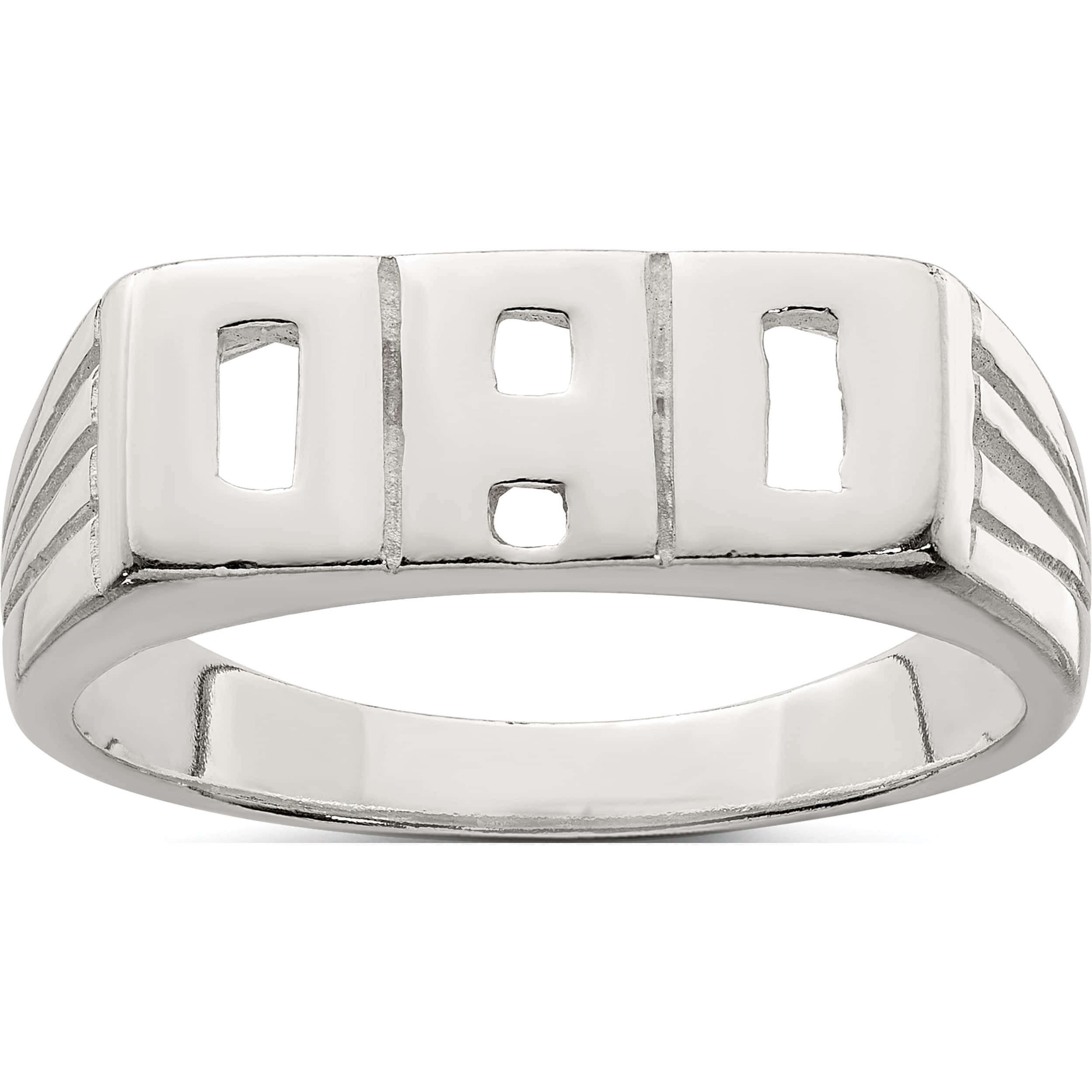 REDUCED TO CLEAR DISCOUNTED Sterling Silver Curb Link Dad Ring In Gift Box 