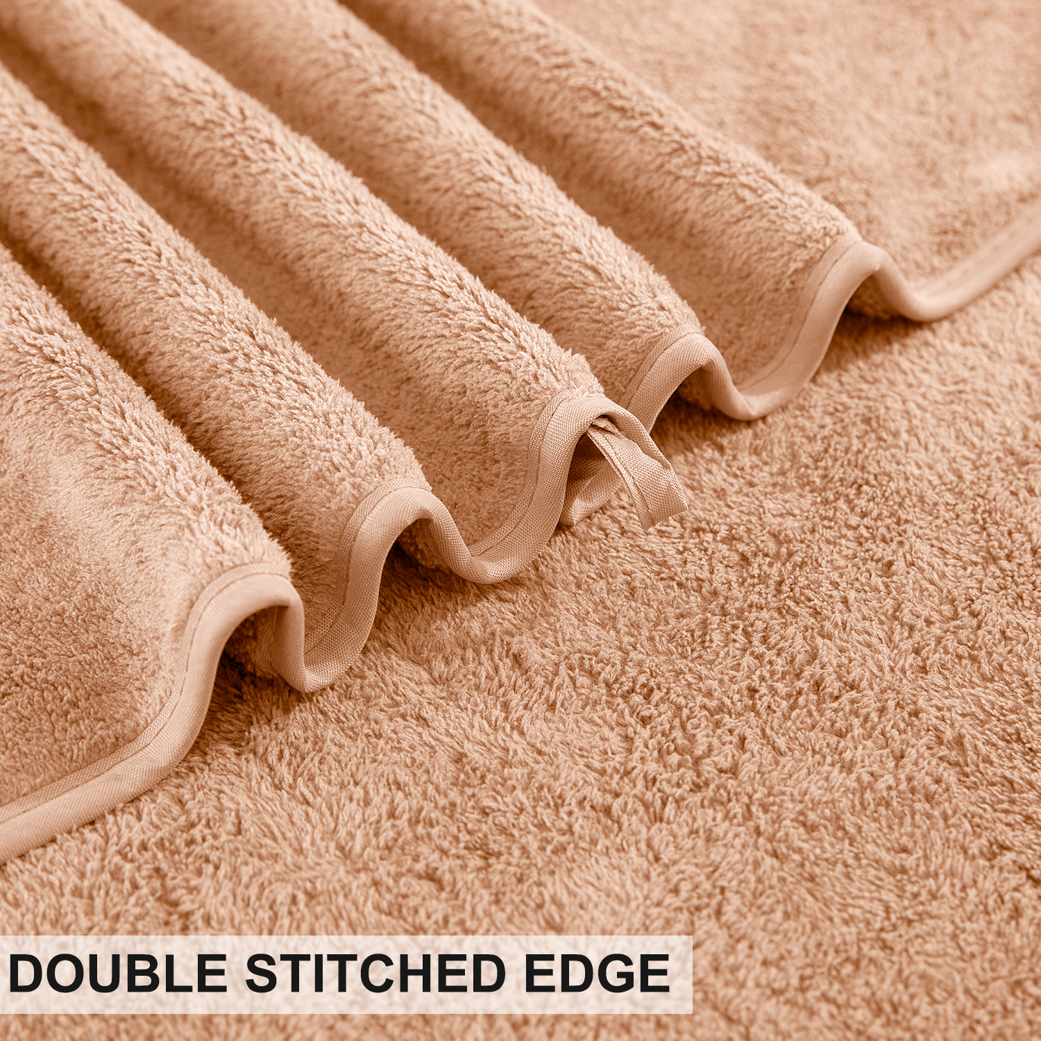 Kebury 18 Piece Family Bath Towels Set - 6 Bath Sheets, 6 Hand Towels & 6 Washcloths - Microfiber Shower Towels with Hanging Loop Absorbent Ultra Soft Towels for Bathroom Spa Gym- Dark Orange