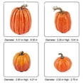 thumbnail image 4 of Moocorvic Artificial Pumpkin Bucket Halloween Accessories, 7Pcs Size Orange Pumpkins for Halloween Thanksgiving Autumn Festive Party Supplies (Orange, White), 4 of 6