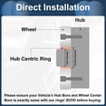 thumbnail image 7 of Unique Bargains Car Wheel Hub Centric Rings OD 110.1mm to ID 79.6mm Wheels Center Shaft Shock Absorbing Hubrings Aluminium Alloy Silver Tone Durable, 7 of 7