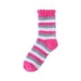 thumbnail image 4 of Soft Fuzzy Striped Crew Socks for Unisex,Warm Fleece Lined Cozy Socks for Indoor Winter and Sleep Wear Hot Pink, 4 of 4
