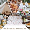 thumbnail image 6 of Blue Oval Tablecloth 60X84 Inch Green Floral Table Cloth Waterproof Spill-Proof & Oil-Proof Table Cover for Indoor Outdoor Party Decor, 6 of 6