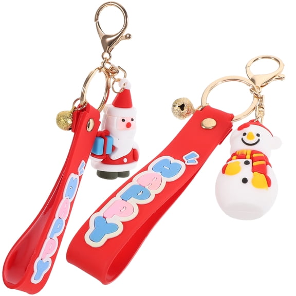 FUTUREORYY 2Pcs Keychain Charm Cute Snowman Pendant for Christmas Celebration Family Friends 11x5x3in