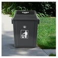 thumbnail image 4 of Plastic Trash Cans with Lid (4 Pack), 5 Gallon Kitchen Garbage Bins - Grey - Indoor/Outdoor Use - Durable & Odor Reducing - Office, Home, Classroom, 4 of 7