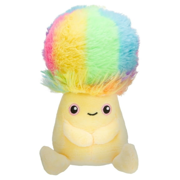 Living on the Veg 6-inch Child's Plush - Quinn the Yellow and Multicolored Mushroom Collectible Stuffed Toy