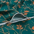 thumbnail image 3 of Chanasya Premium Printed Bramble Leaf Teal Duvet Cover Set - Duvet Cover (90” x 90”) & 2 Pillow Shams (20” x 26”) - 3-Piece Set, Queen Size, Printed Bramble Leaf Teal, 3 of 7