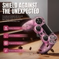 thumbnail image 5 of Controller Skins for PS4 - Silicone Protector Case Skin for Playstation 4 Controller Compatible with PS4 Slim / PS4 Pro Controller, Camo Mosaic Pink Cover for PS4 Controller with Thumb Grip Caps, 5 of 7