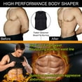 thumbnail image 6 of Ilfioreemio Men Compression Shirt for Body Slimming Tank Top Shaper Tight Undershirt Tummy Control Girdle, 6 of 6