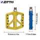 thumbnail image 4 of ZTTO 1 par de nylon bicicleta pedal plano 24 picos cambiantes Color sólido Pedales de bicicleta Piezas de ciclo Accesorios de componentes Suministros Amarillo Advancent OD002863-01B, 4 of 7