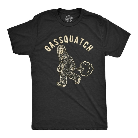 Mens Gassquatch T Shirt Funny Fart Sasquatch Bigfoot Sarcastic Graphic Tee Graphic Tees