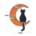 thumbnail image 6 of SPRING PARK Cat On The Moon Stained Glass Window Hanging Suncatcher Cat Lover Gift, 6 of 7
