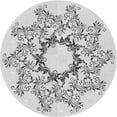 thumbnail image 1 of Ahgly Company Indoor Round Patterned Off-White Novelty Area Rugs, 10' Round, 1 of 6