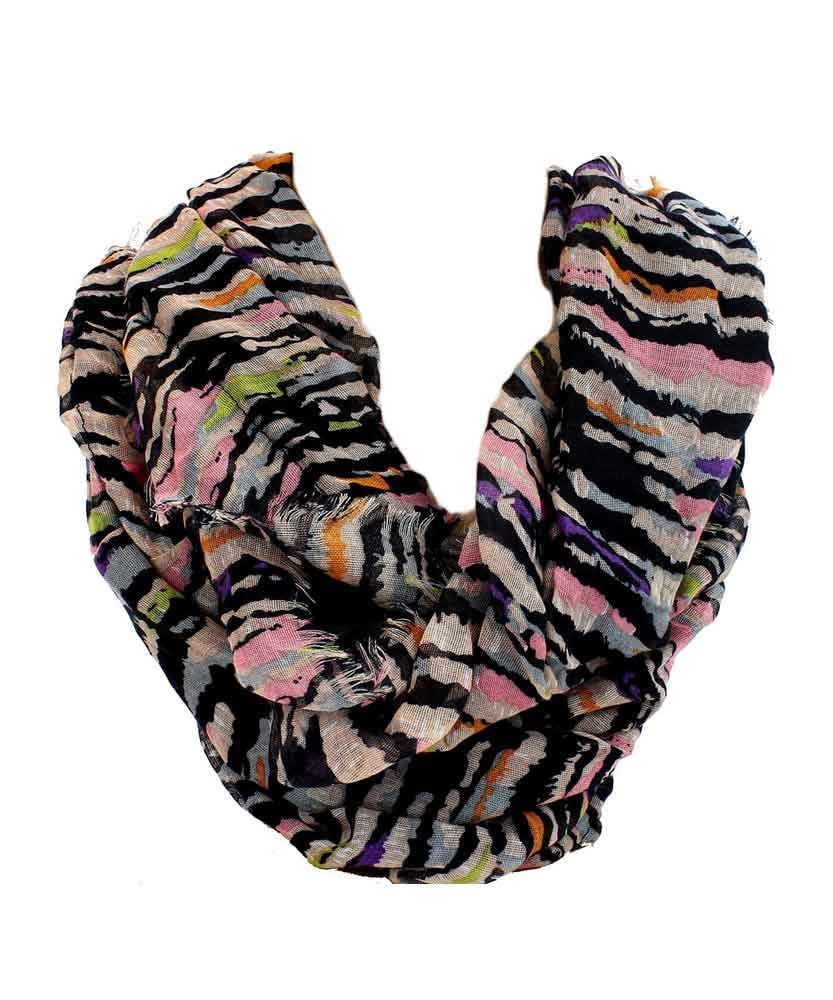 8' infinity multicolored ombre scarf.