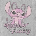 thumbnail image 2 of Men's Lilo & Stitch Angel Cute & Fluffy Graphic Tee Athletic Heather Small, 2 of 5