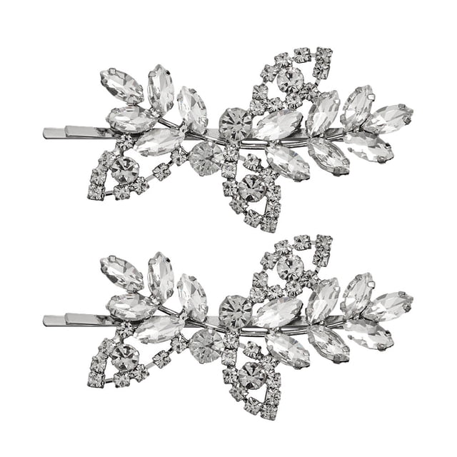 OULII 2 Pcs Barrettes en Strass pour Filles Fixent les Cheveux dans la Vie Quotidienne