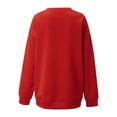 thumbnail image 3 of YVNAURA Women's Halloween Ghost Face Oversized Sweatshirt Long Sleeve Crew Neck Pullover Tops Graphic Horror Print Loose Fit Fall Outfits for Women Spooky Season Tee, Red,XL, 3 of 4
