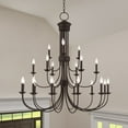 thumbnail image 3 of Livex Lighting Estate 15 Light Foyer Chandelier in Bronze, 3 of 10