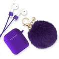 thumbnail image 6 of ZHaobin Case for Airpods, Airpod Case Cover for Apple Airpods 2&1 Charging Case, Cute Air Pods Silicone Protective Accessories Cases/Keychain/Pompom (Dark Blue,Airpods 1/2), 6 of 9