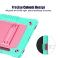 thumbnail image 4 of FIEWESEY Case for Samsung Galaxy Tab S10+ Plus 2024 / Tab S9 Plus Case 12.4 inch 2023 Kids Friendly Protective Case with Kickstand S Pen Holder Shoulder Strap for Galaxy Tab S10+ S9+ (Green Pink), 4 of 6