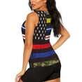 thumbnail image 3 of Haiem First Responder American Flag Printed Women's Workout Tank Top, Quick-Dry Sleeveless Gym Shirt, Breathable Lightweight Athletic Top for Running, Yoga, and Casual Wear-Medium, 3 of 7