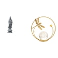 thumbnail image 1 of Figura De Bola De Cristal De Guan Yin, Escultura De Buda Femenina, Adorno De Metal Para Estantería, Armario, Escritorio, Pasillo, Chimenea, Dormitorio, Sala De Estar, Oficina., 1 of 8
