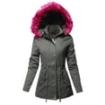 thumbnail image 1 of FashionOutfit Women's Hooded Warm Long Coats Faux Fur Fleece Lined Parka Outdoor Jackets, 1 of 1