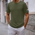 thumbnail image 2 of ZXLBBD Tshirts Shirts for Men Short Sleeve Lightweight Workout Shirts for Summer Sporty Running Hiking Solid Color T Shirts for Man Dailywear,Green,2XS, 2 of 4