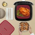 thumbnail image 3 of LingStar Silicone Air Fryer Pad Reusable Anti-slip Non-stick High Temperature Resistance Mat Kitchen Tool, 3 of 9