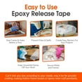 thumbnail image 5 of WiseBond 3-Pack Extra Wide Self-Releasing Epoxy Tape for Resin for Molds, River Tables, Heat Resistant, Medium Tack Resin Tape, 2.83 in x 164 ft Each, 5 of 6