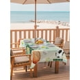 thumbnail image 2 of Outdoor Tablecloth with Umbrella Hole for Patio/Picnic/Party/Camping, Green Plaid Sports Waterproof Table Cloth Rectangle Table Cover Washable, Classic Sports Athletic Botanical (54"x 80"), 2 of 9