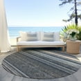thumbnail image 6 of Addison Rugs Chantille Indoor/Outdoor Transitional Geometric, Abstract Taupe Washable Round Rug, 8' x 8', 6 of 6
