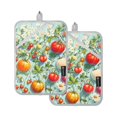 thumbnail image 7 of Yayeee Pot Holders Kitchen Heat Resistant with Pocket 7"x9.8" Cotton Oven Cooking Hot Pads, Green Floral Tomatoes, 7 of 7