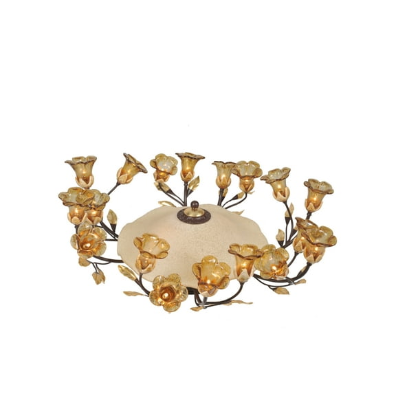 Meyda Tiffany 82759 Twenty Light Down Lighting Chandelier From The Celestial Bouquet