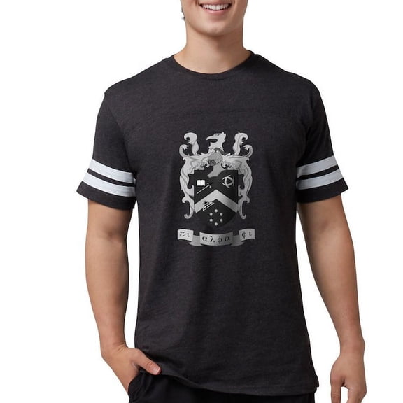 CafePress - Pi Alpha Phi Crest Greyscale T Shirt - Mens Football Shirt