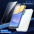 thumbnail image 3 of JETech 3 in 1 Matte Case for Samsung Galaxy A15 5G / 4G 6.5-Inch with 2-Pack Tempered Glass Screen Protector, Translucent Frosted Phone Cover with Camera Protection (Frosted Clear), 3 of 6