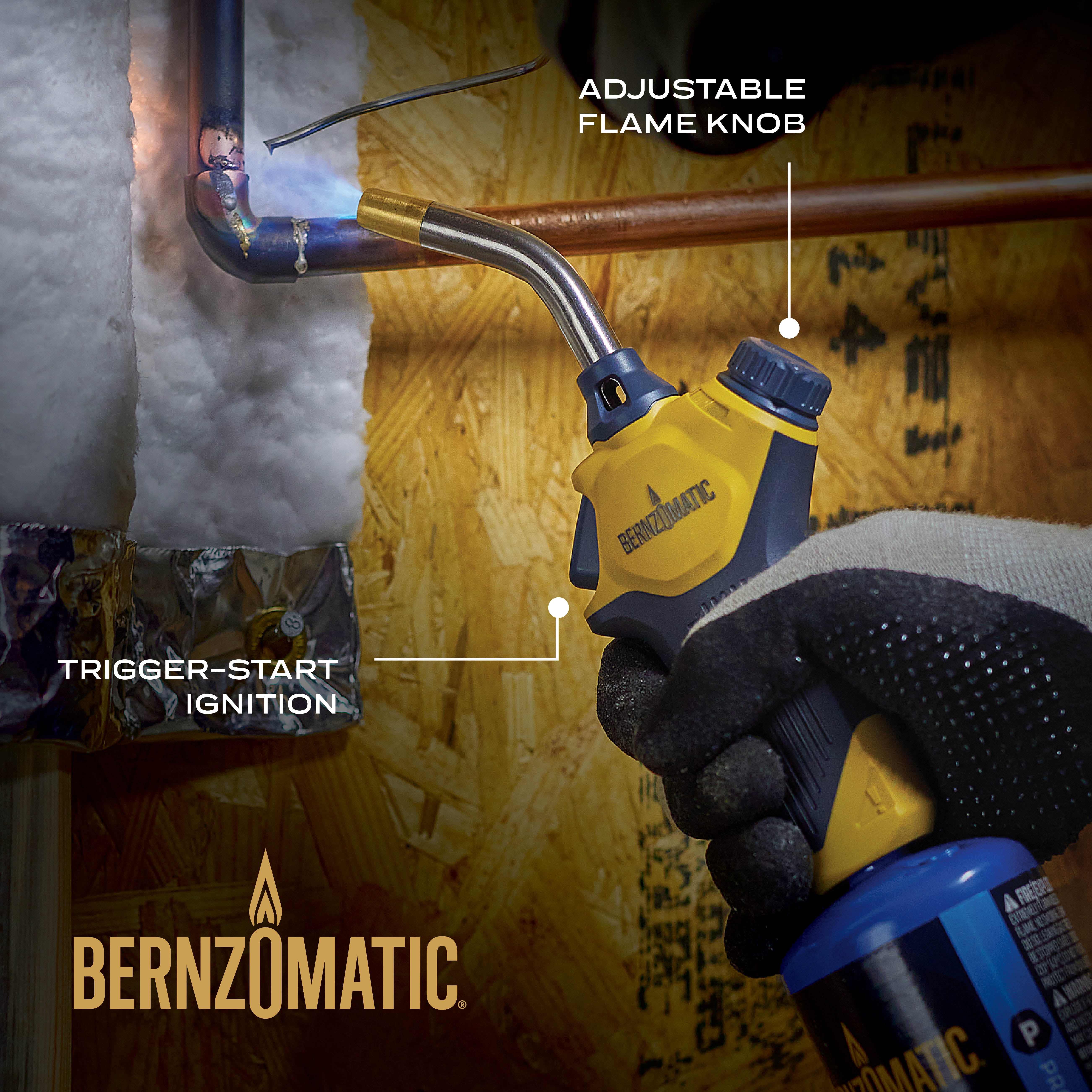 (3 pack) Bernzomatic Flame Commander Propane Torch Kit for Soldering, Heating & DIY Repair Projects