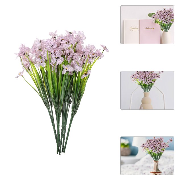 BRIGHTFUFU 6Ud Ramo Simulado De Violetas Ideal Para Decorar Bodas Y Ambientes En Casa