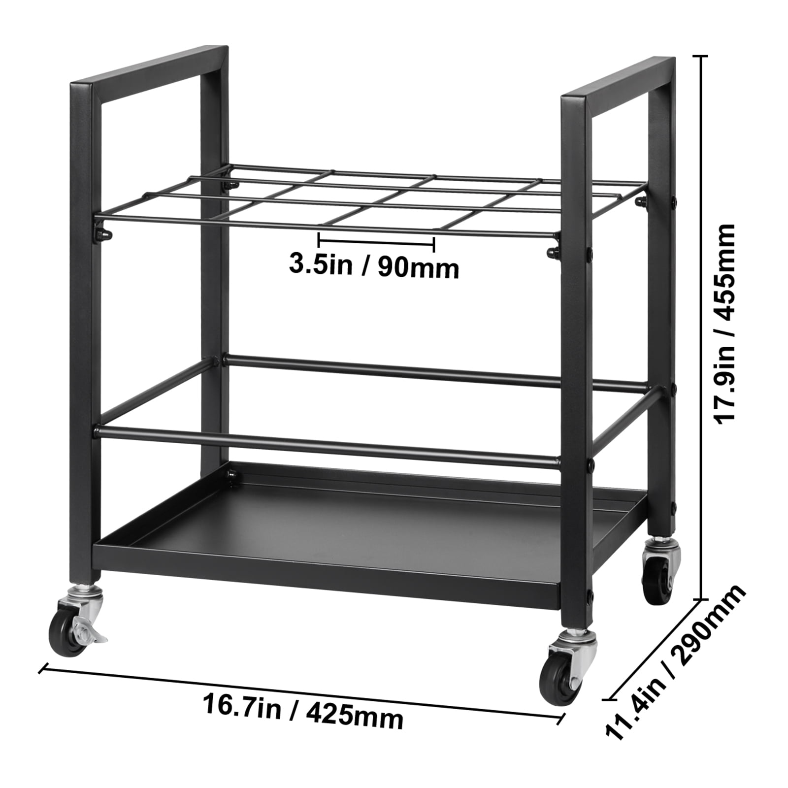 VEVOR Blueprint Storage Rack, 12 Slots Blueprint Holder with Wheels, Mobile Metal Blueprint Storage Cart for Map Poster Architectural Construction Plan, Roll File Organizer for Home, Office, School