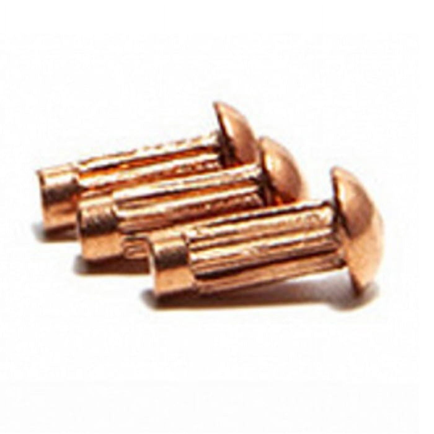 (100pcs) Purple Copper Knurled Rivets , M3x12mm