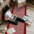 thumbnail image 4 of Findosom 2'x6' Christmas Hallway Runner Rug Non Slip Entryway Mat with Rubber Backing,Heavy-duty Durable Entryway Floor Mat Machine Washable Doormat,Laundry Runner Rug for Garage Kitchen,Red, 4 of 8