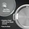 Chef's Secret 5Ply StainlessSteel Pancake Pan/Griddle with See Through Glass Lid