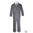 thumbnail image 3 of Boys Baby Toddler Teen Formal Wedding Dark Gray Grey Silver Tuxedo Suits Sz S-20, 3 of 5