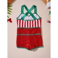 thumbnail image 4 of inhzoy Kids Girls Christmas Candy Cane Stripes Jumpsuit Sequins Gymnastics Leotard Bodysuit Red 8, 4 of 7