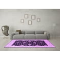 thumbnail image 3 of Ahgly Company Indoor Square Oriental Purple Traditional Area Rugs, 5' Square, 3 of 4