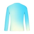 thumbnail image 4 of Xzbqbs Mens Casual Long Sleeve Shirts Gradien Color Crew Neckt Tee Shirts Lightweight Slim Pulloer Tops Fashion Shirts for Men, 4 of 5