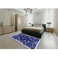thumbnail image 4 of Ahgly Company Indoor Square Patterned Denim Dark Blue Area Rugs, 6' Square, 4 of 6