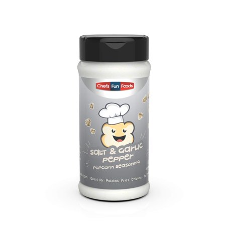 2pcs Popcorn Salt Garlic Flavor 13 OZ | Kosher Food for Restaurants and Home Cooks | No MSG or Fillers | Great for Popcorns, Fried Foods, BBQ, Chicken & More!