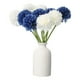 thumbnail image 1 of Uxcell 10 piezas de flores de bola de crisantemo artificial Faux Crisantemo Ramo de flores de seda Falsa para decoración de hogar, jardín, boda y fiesta, Blanco/Azul, 1 of 7
